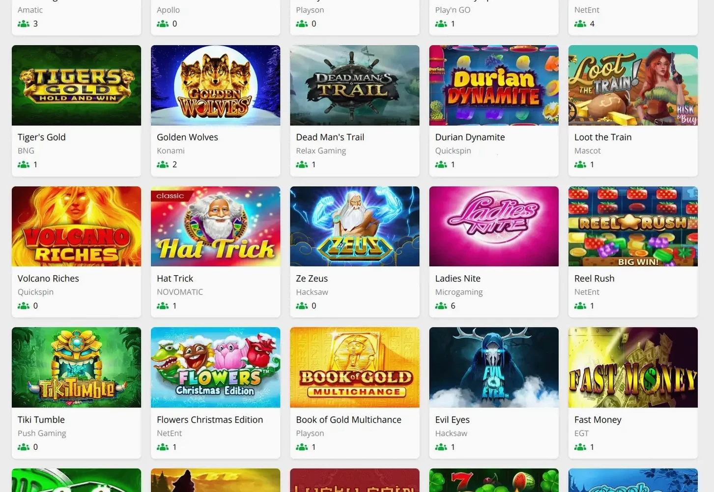 Игровой интерфейс казино Граф